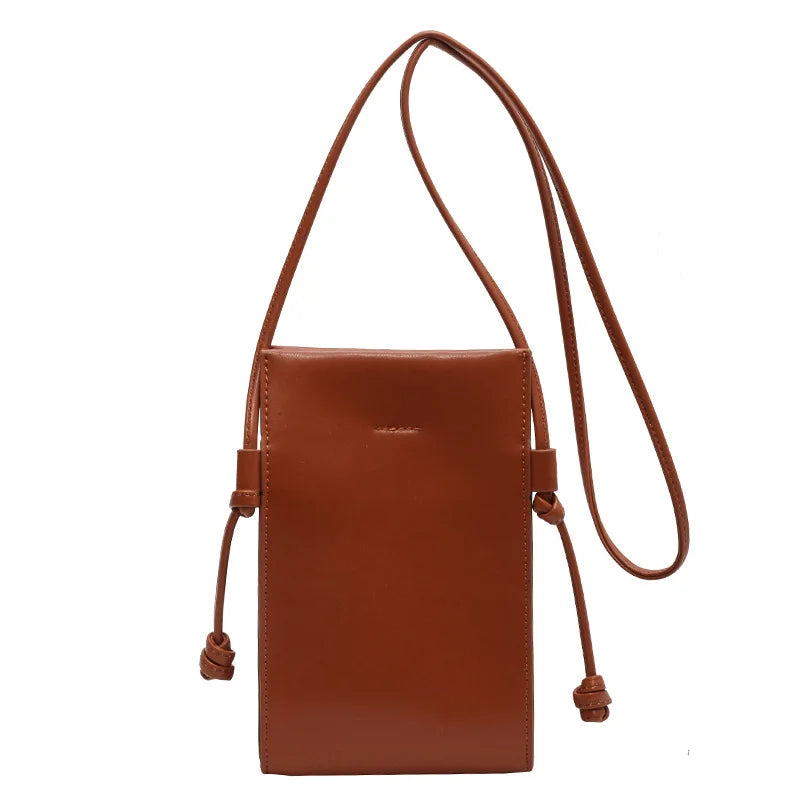 eybag Fashion Versatile Crossbody Bag New Ins Simple Soft Leather Shoulder Bag Women Light Zero Wallet Mobile Bag