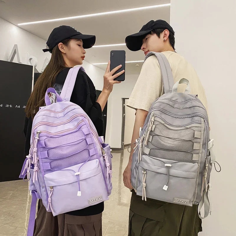 eybag Fashion Backpack Women High-Capacity Nylon School Bag Kawaii Girl Waterproof Laptop College Backpack Men Student Travel Book Bag