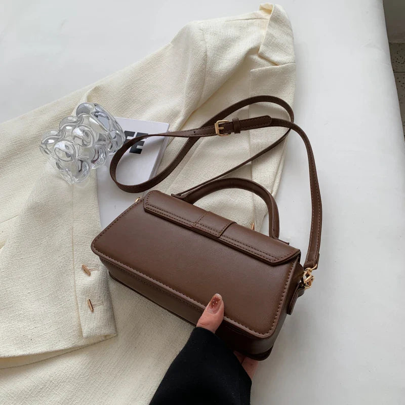 eybag Pu Leather Shoulder Bag for Women Handbag - Fashion Crossbody Bags Vintage  Underarm Bag Square Satchel