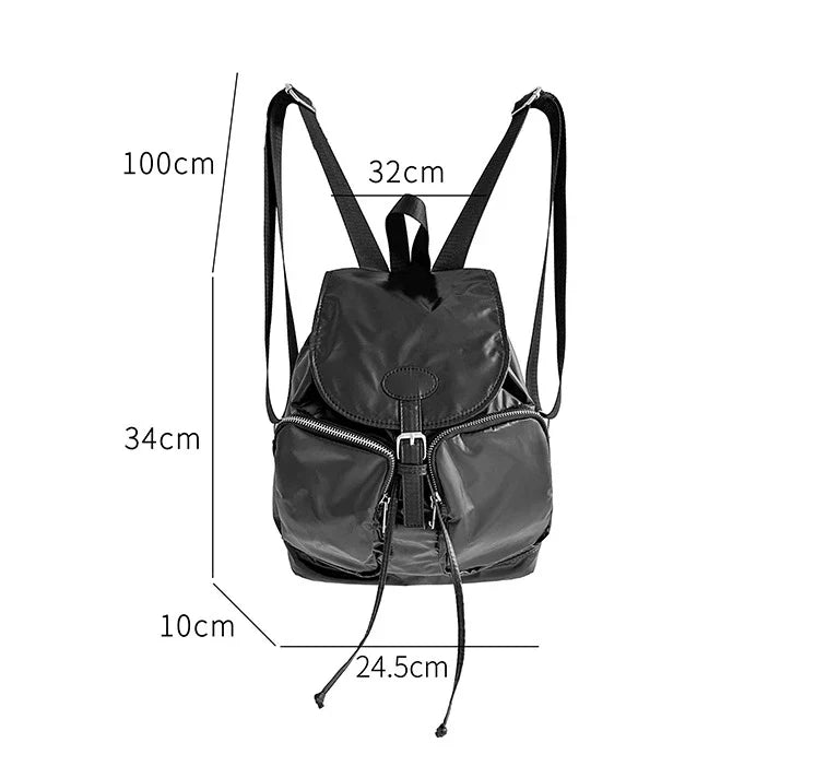 eybag Women‘s Backpack Preppy Style Flap Nylon Women Backpack Niche Design College School Backpack for Women Travel Girls Daypack