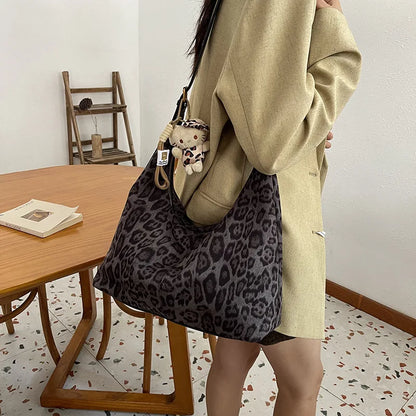 eybag Large Leopard Hobos Shouler Crossbody Bags for Women Handbags Purses 2024 New Vintage Ladies Messenger Bag