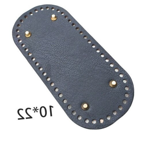 eybag 10x22/12x25cm Long Oval Bottom For Knitted  PU Leather Bag Accessories Handmade Bottom With Holes Crochetbag Base Wholesale