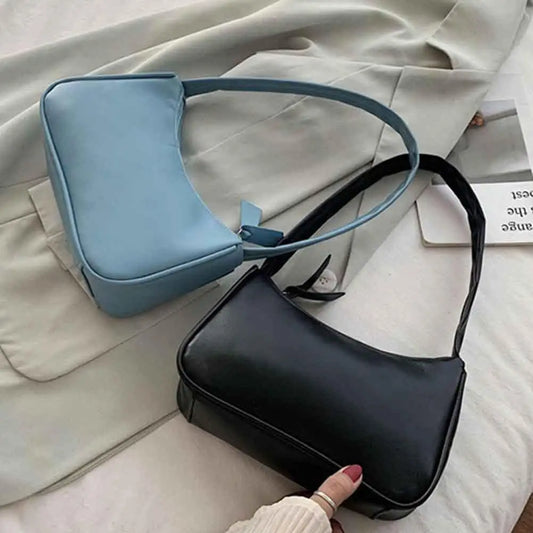 eybag Bag Women Retro Handbag PU Leather Shoulder Totes Underarm Vintage Top Handle Bag Female Small Subaxillary Bags Clutch