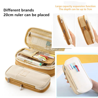 eybag Large Capacity Pencil Case Stationery School Supplies Pencil Cases Pouch Office Desk Storage Bag Students Kids Pen Case Bags Box