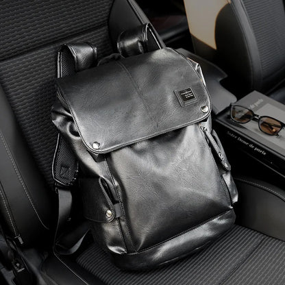 eybag Fashion Large Capacity Men's Backpack Casual Business15.6inch Laptop Backpacks Men Bags Luxury PU Leather Backpack Mochila