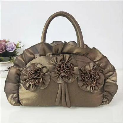 eybag Gothic Purple Y2k Hand Bag Women New Dark Lolita Soft Chic Handle Purse Female Vintage Flower Cute Mini Bag