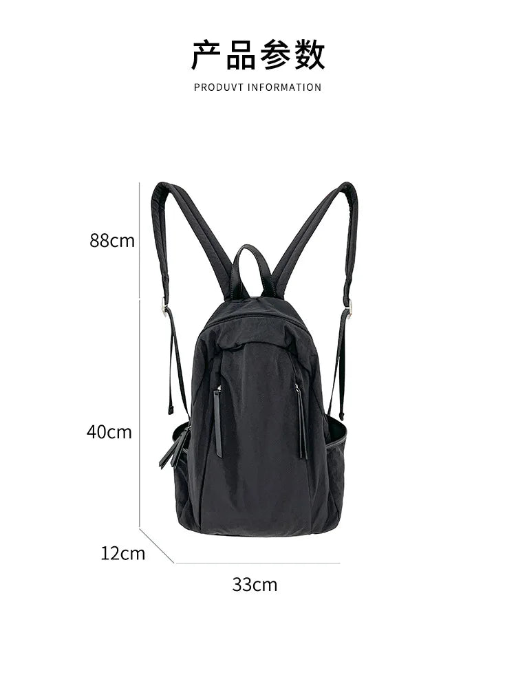 eybag Fashion New Women Shoulder Bag Large Capacity School Nylon Backpack Bag Luxury Designer Student Lightweight Bag Casual Versatile