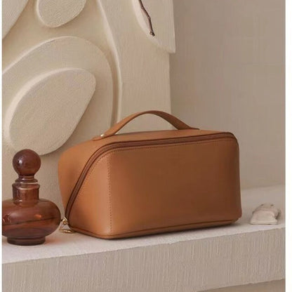 eybag Women Travel Cosmetic Bag PU Leather Make Up Pouch Large-capacity Travel Wash Toiletry Organizer Purse Cosmetic Bag Storage Bag