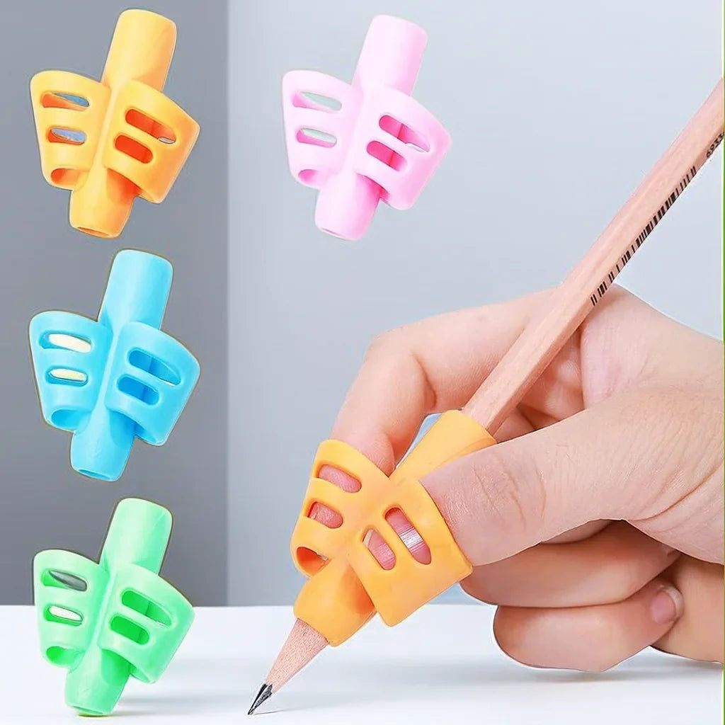 eybag Soft Silicone Pencil Holder Solid Color Children Writing Training Correction Device Student Stationery School Supplies Kids Gift