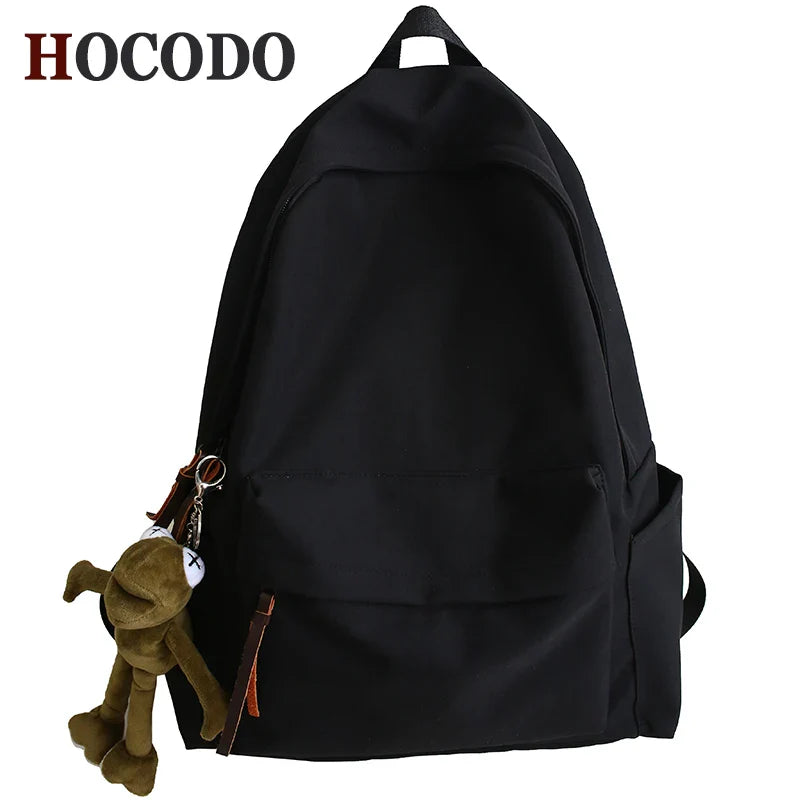 eybag New Trend Women's Backpack High Quality Nylon Fabric Backpack Simple Solid Color School Bag For Teen Book SchoolBags