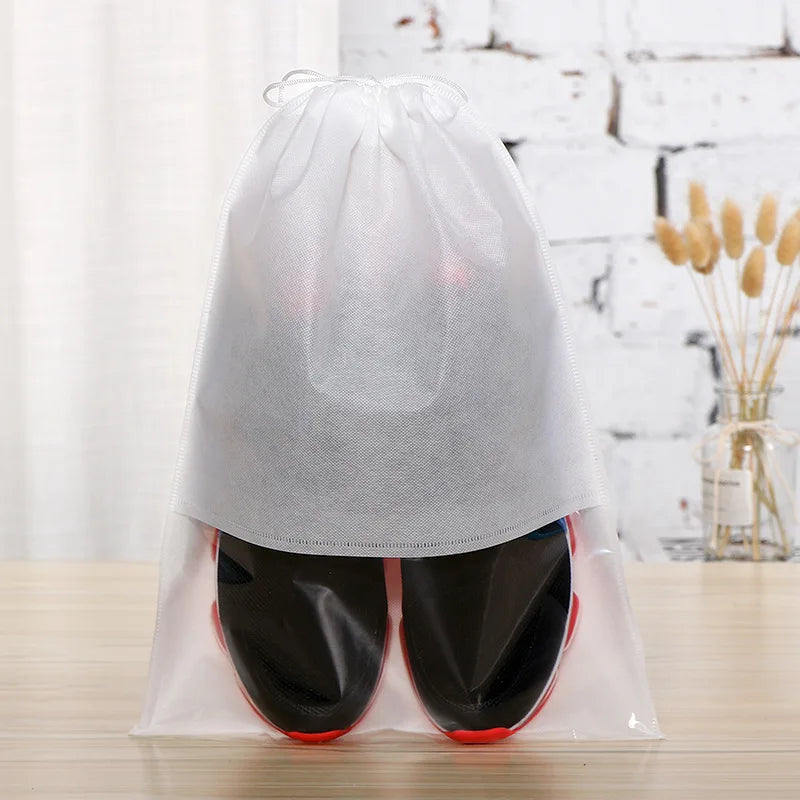 eybag 5-15PCS Travel Shoe Bag Large Portable Drawstring Shoes Storage Bags Non-Woven Dustproof Pouch Space Saving Organizer for Shoes