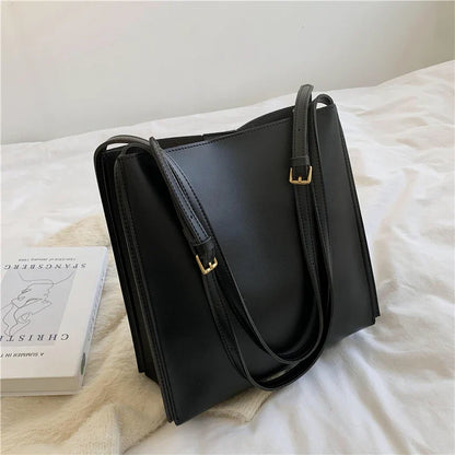 eybag Retro Women's Large Capacity Shoulder Bag Autumn New Texture Leather Handbags High Quality Elegant Fashion Totes