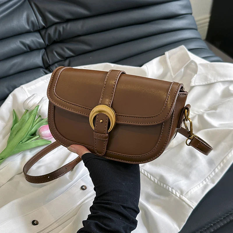 eybag Classic Saddle Bags Fashion PU Leather Underarm Shoulder Bag 2024 Trendy Luxury Designer Women Casual Crossbody Bags