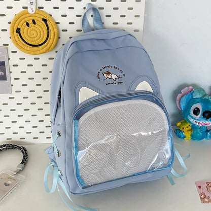 eybag Japanese Kawaii Itabag For 20cm Doll School Bags For College Student Backpack Women Cat Ears Lovely Backpacks Mochilas Mujeres