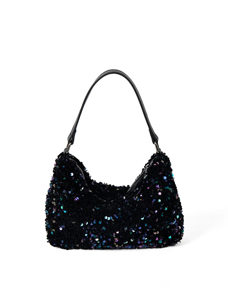 eybag Designer 2024 New Underarm Miduem Size Shoulder Bag Fashion Sequin Evening Party Handbags For Women Luxury Clutch High Quality