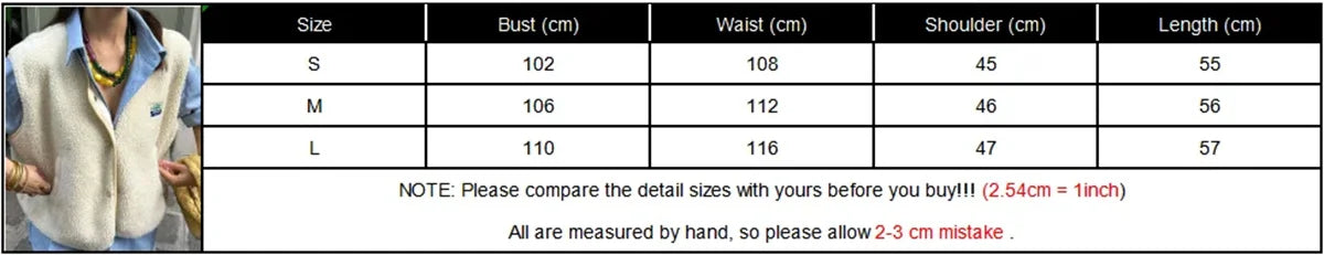 eybag Women Fashion New Vest Coat 2024 Autumn Winter V Neck Solid Single Breasted Sleeveless Coats Loose Streetwear Lady Outfit Vests