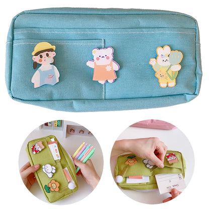 eybag 24 Color Solid simplicity Large capacity pencil bag Cute student High capacity pencil case kawaii Storage bag School supplies