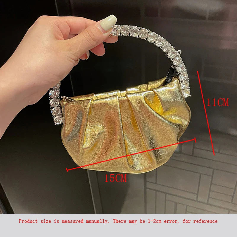 eybag Shiny Crystal Purses and Handbag Luxury Designer Rhinestones Clutch Purse Bag for women handle bag leather Shoulder Bag Purse