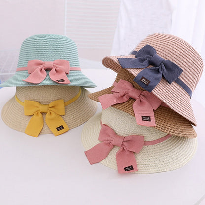 eybag Parent-Child Hat Crossbody Bag For Women Girls Same Paragraph Sun Hat Straw Sun Protection Beach Travel Holiday Parent-Child Cap