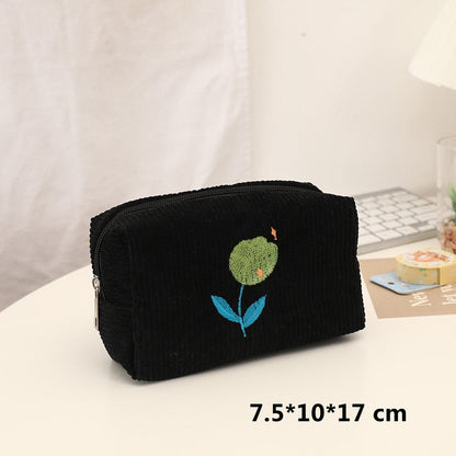 eybag Cute Canvas Cosmetic Storage Bag Wallets Women Makeup Organizer Lipstick Handbags School Stationery Bag Pencil Phone Cases Pouch