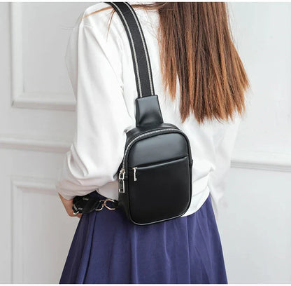 eybag Fashion Chest Bags Unisex PU Leather Shoulder Bag Women Fanny Packs Small Men Purse Bags