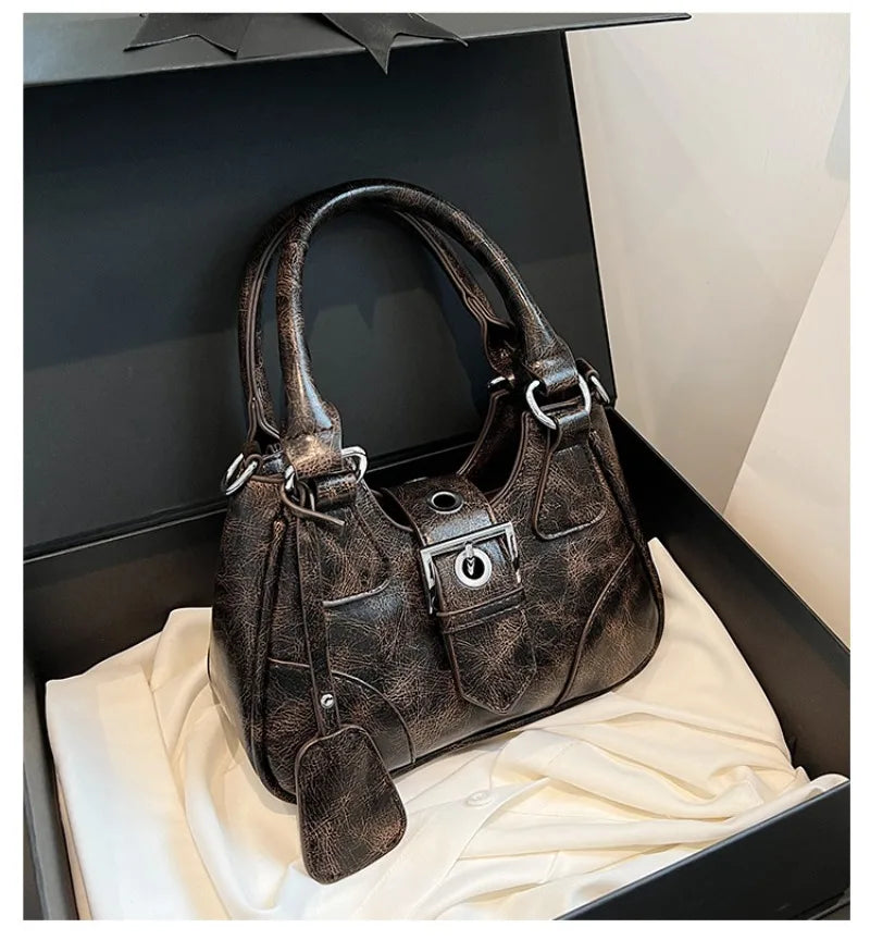 eybag Vintage Solid Tote Hobos Shoulder Crossbody for Women Handbags Purse New Trendy Messenger Bag Satchel High Quality