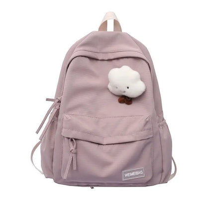 eybag Schoolbag Female Student Korean Version Female Junior High School College Solid Color Backpack Versatile High-value Backpack