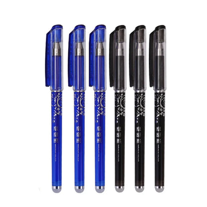 eybag 0.5mm Erasable Gel Pen Set Black Blue Red Ink Refill Rod Kawaii Pens Washable Handle School Office Supplies Writing Stationery