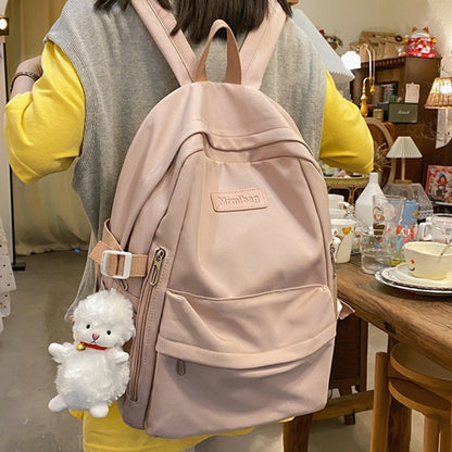 eybag Casual Waterproof Nylon Women Bags School Backpack for Teenagers Girls Travel  Backbag Mochilas Female Small Bookbag Kawaii Bag