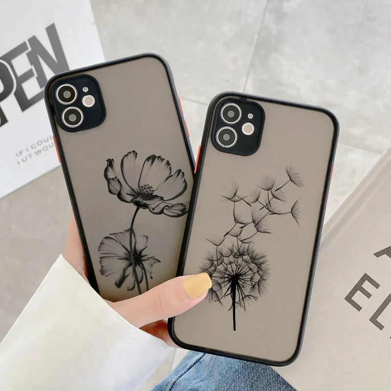 eybag Simple daisy flower Phone Case For iPhone 15 13 12 11 Pro Max 14 Plus 12 13 Mini XS X XR 7 8 Plus SE 2020 Shockproof Back Covers