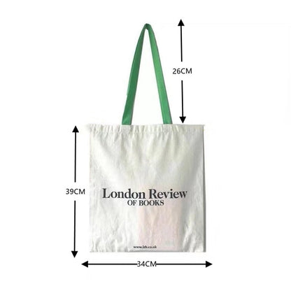 eybag Women Canvas Shoulder Bag London Review Bookshop Ladies Casual Handbag Tote Reusable Large Capacity Cotton Shopping Beach Bag