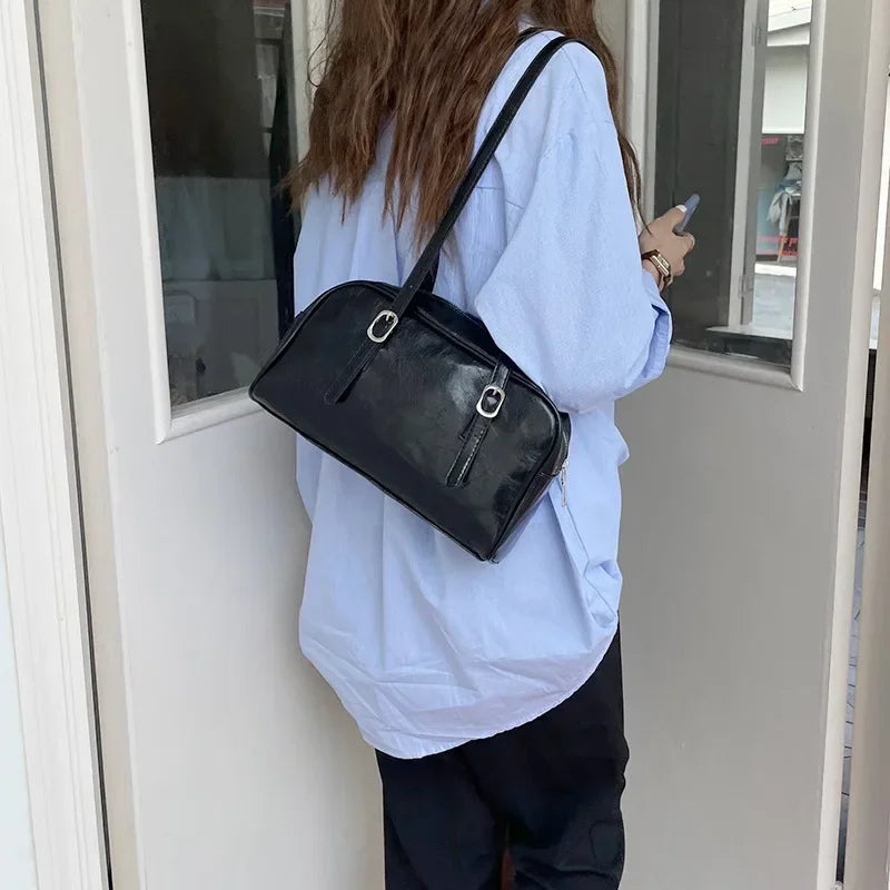 eybag Fashion Women Green Big Shoulder Bags PU Leather Female Purse Handbags Large Capacity Ladies Daily Small Casual Tote