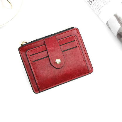 eybag Luxury Small Men's Credit ID Card Holder Wallet Male Slim Leather Wallet with Coin Pocket Brand Designer Purse for Men Women