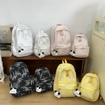 eybag Middle School Students Nylon Shoulders Backpack Large Capacity Schoolbag Teen Girls Sweet Cute Backpacks Outdoor Travel Backpack