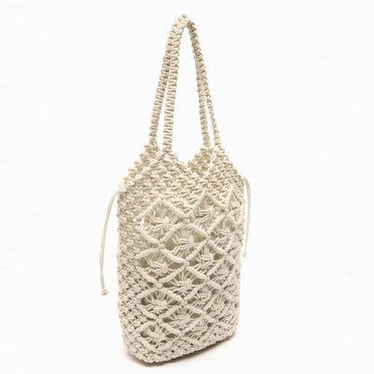 eybag Fashion Rope Crochet Shoulder Bag Luxury Designer Knitting Handbags Hollow Tote Hobos Bohemian Large Shopper Purses Beach Bags