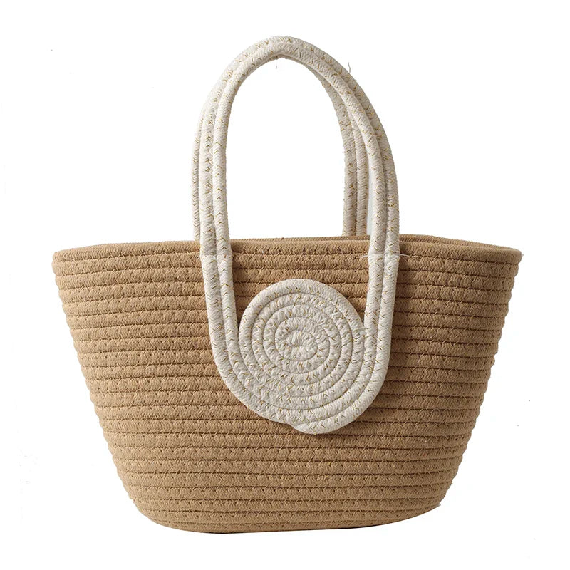 eybag New Large Capacity Girls Straw Braided Handbag Women's Out Commuter Tote Bag Female Simplicity Casual Summer Beach  Shoulder Bag