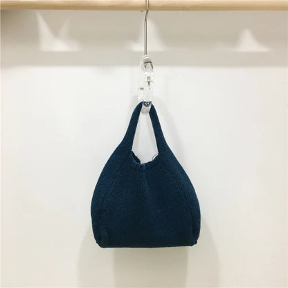 eybag Casual Yarn Crochet Handbags Small Woolen Knitting Shoulder Bag Handmade Woven Cloud Bags for Women 2024 Female Bucket Bags Chic