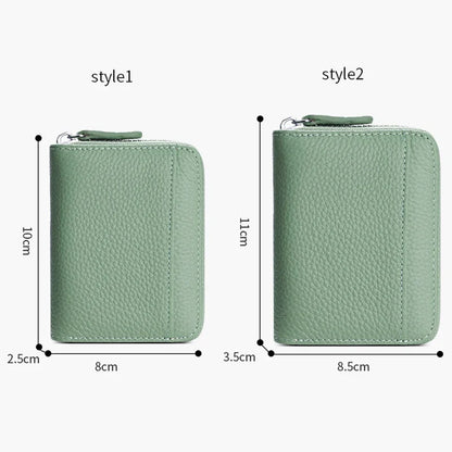 Lkblock Head Layer Cowhide RFID Anti-theft Swiping Bag Bank Card Credit Cards Case Business Holders Organ Women Men Travel Box Wallet