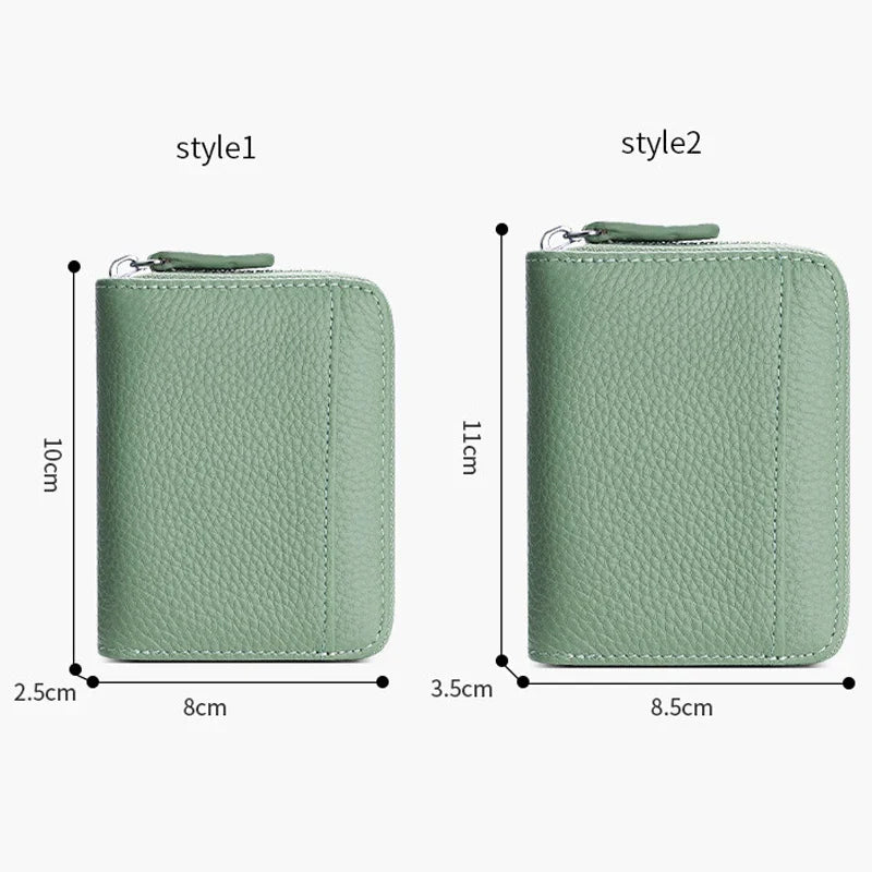 eybag Head Layer Cowhide RFID Anti-theft Swiping Bag Bank Card Credit Cards Case Business Holders Organ Women Men Travel Box Wallet