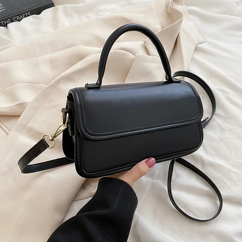 eybag High Quality Pu Leather Shoulder Bag Fashion Small Handbag Women Solid Color Ladies Crossbody Bags Flap Square Bag Female