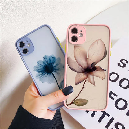 eybag Luxury Vintage Rose Flower Phone Case for iPhone 7 8 Plus SE2 X XR XS MAX 12 13 14 11 15 Pro Max Black Back Shockproof Covers