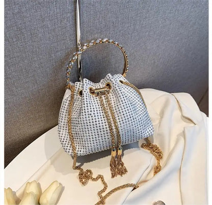 eybag Designer Chain Rhinestone Bucket Bags Totes Handbag Purses Women Shoulder Crossbody Bags New Evening Clutch Bag