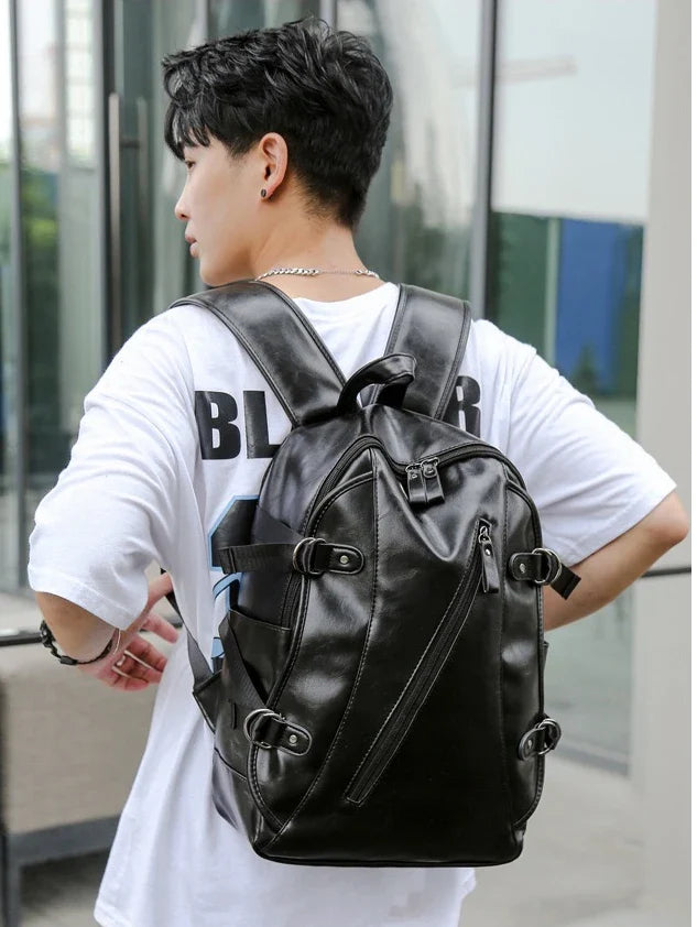 eybag Business leather Travel Leisure Student large capacity men's laptop backpack school bags  Polyester  Softback  Mainland China