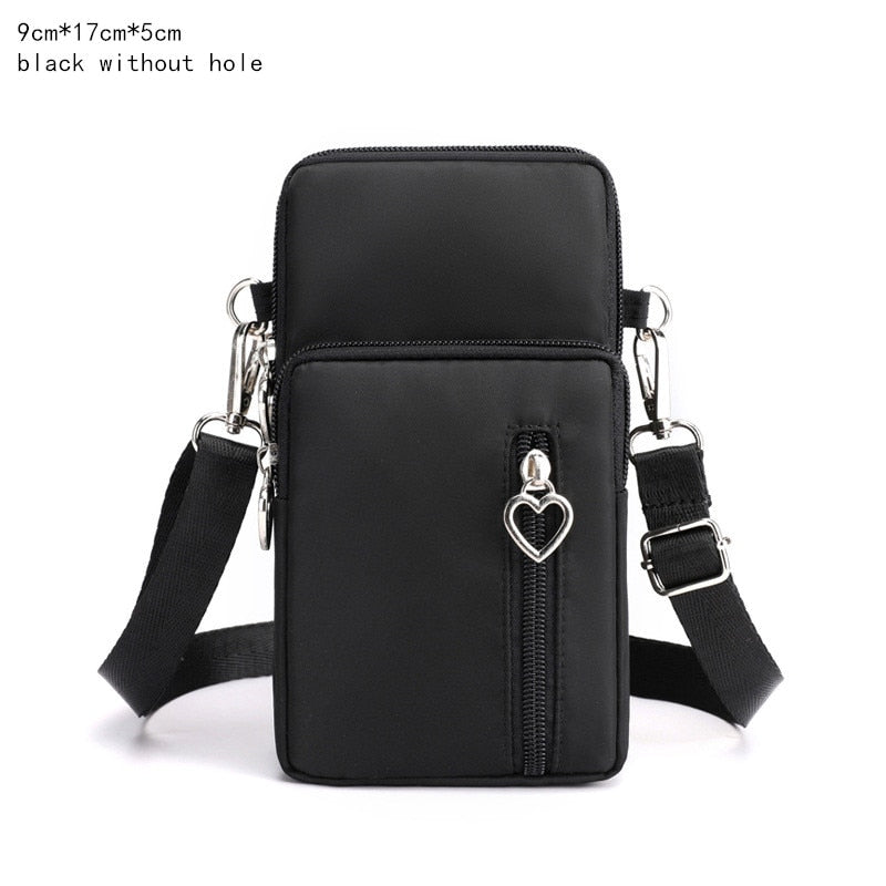 eybag Women's Mini Shoulder Bag Oxford Waterproof Handbag Wrist Pouch Wallet Sports Cell Mobile Phone Bag Crossbody Bags for Girls