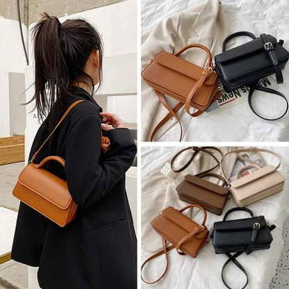 eybag Fashion Women's Shoulder Bag Square Simple Design Handbag Crossbody Bags Solid Color Casual Top-handle