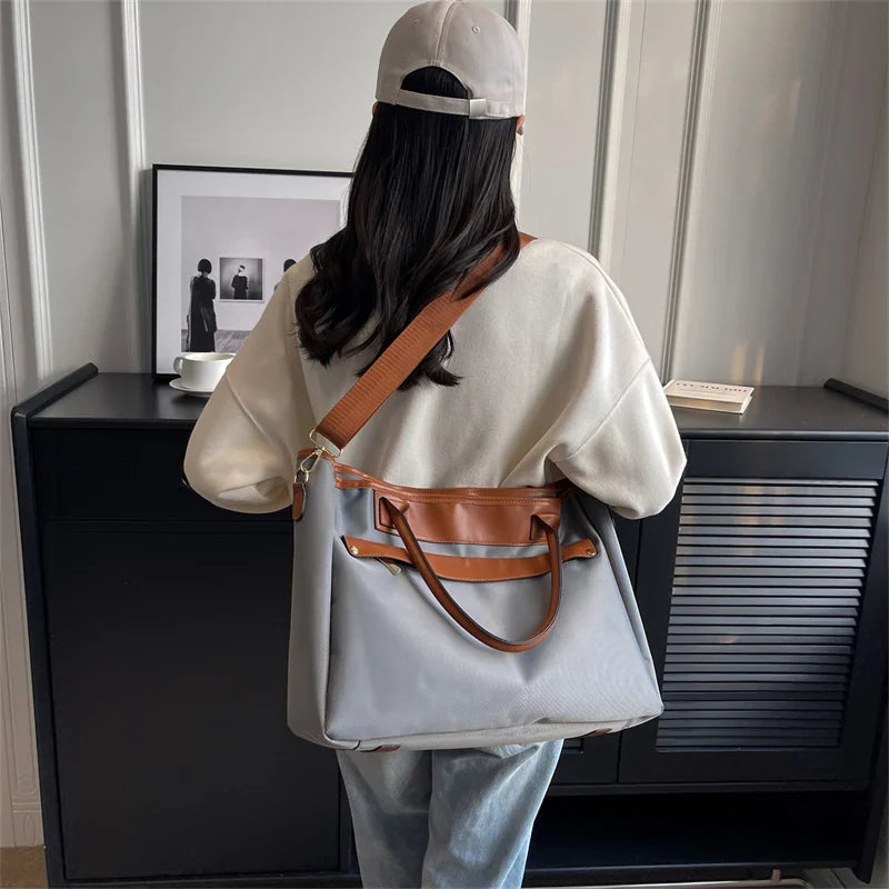 eybag Fashion Newest Women Zipper Tote Shoulder Bags Stuudents Leisure Big Size Space Crossbody Large Pockets Zipper Shopping