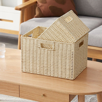 eybag Large Size Storage Baskets Woven Basket for Sundries Clothes Organizer Basket Storag Box Wardrobe Organizer Panier Rangement