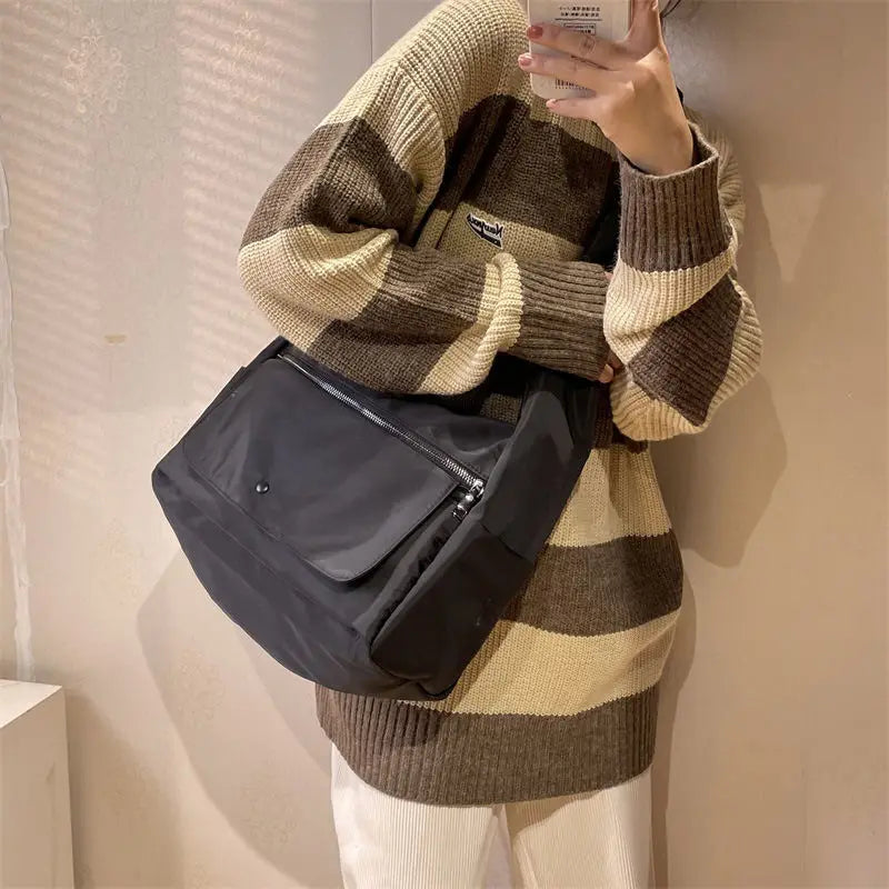 eybag Oxford Canvas Shoulder Straddle Bag Women's Fashion Versatile New Large Capacity High Class Feeling Foreign  Handbags Crossbody