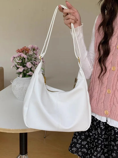 eybag Sweet Korean Fashion Shoulder Bag for Student Girl Simplicity Pink White Color Crossbody Bag Cute High Capacity Book Tote Bag