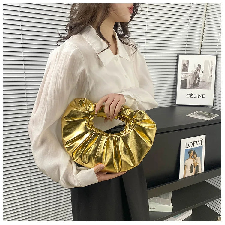 eybag Gold Sliver Fashion Evening Clutch Women Chain Sling Shell Bags Party Wedding Crossbody Bags For Women Small Cute Purse Clutches